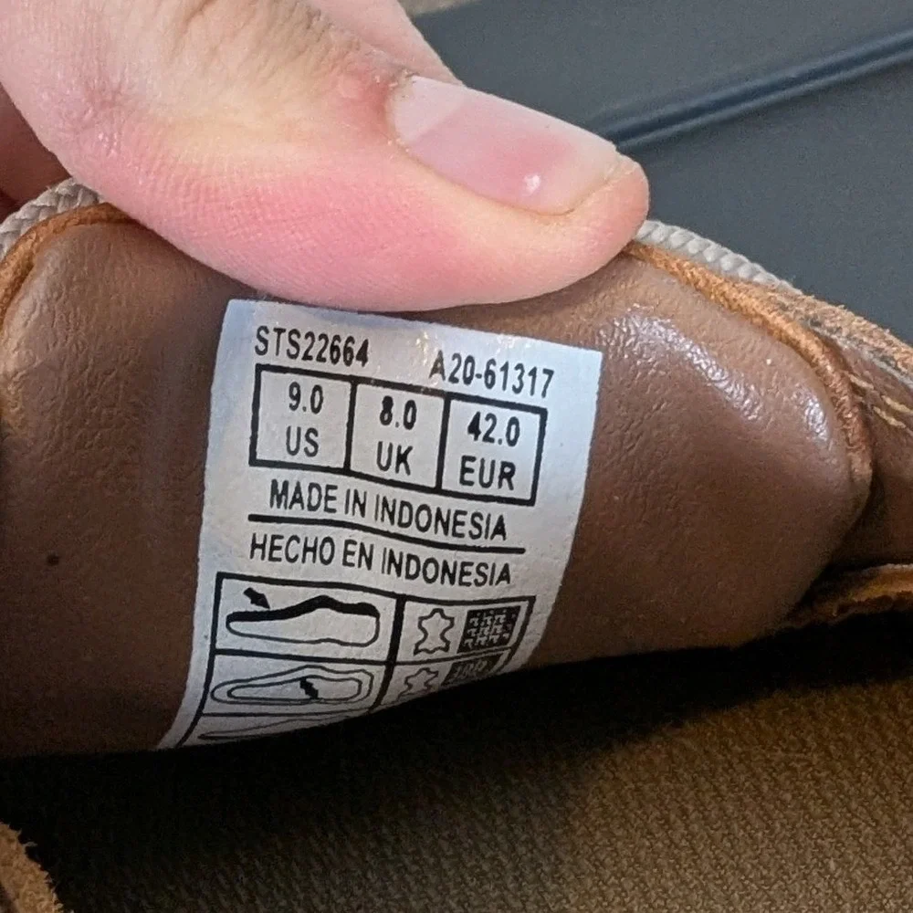 Sperry Top-Sider Men's 9 Billfish Tan Leather Boat Shoes 3-Eye Loafers Mesh